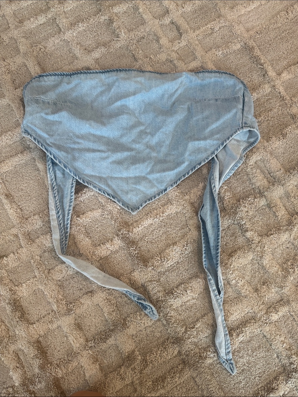 Zara Light Blue Denim Bandana